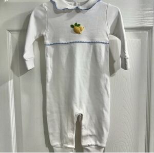 Little English Crochet Lemon Playsuit 6m